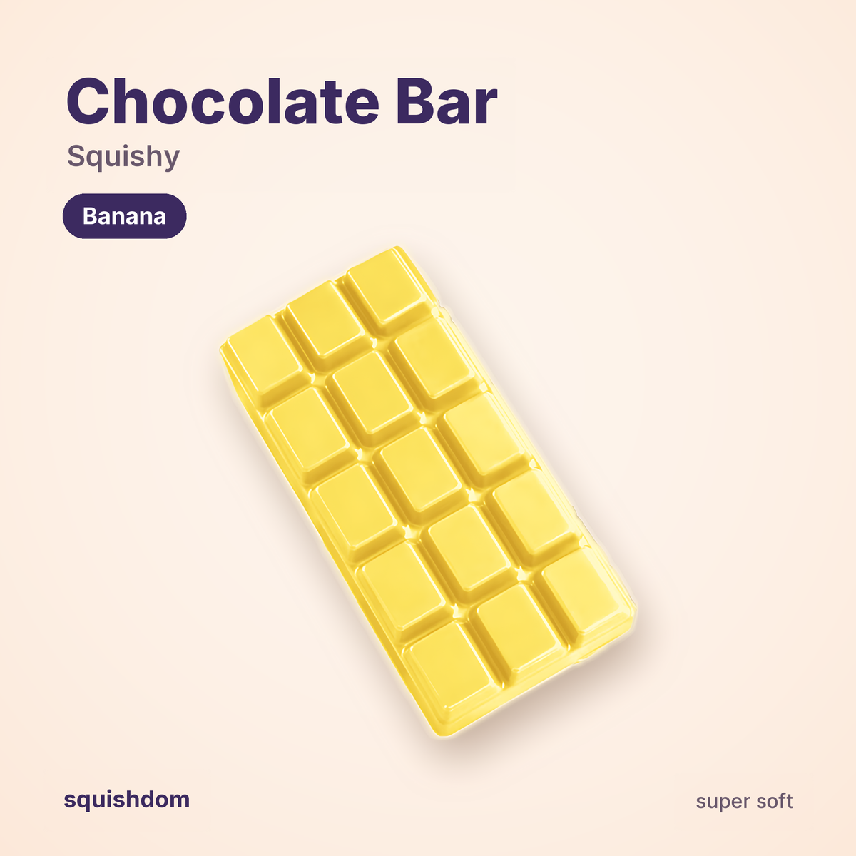 Chocolate Bar Squishy Banana by Squishdom