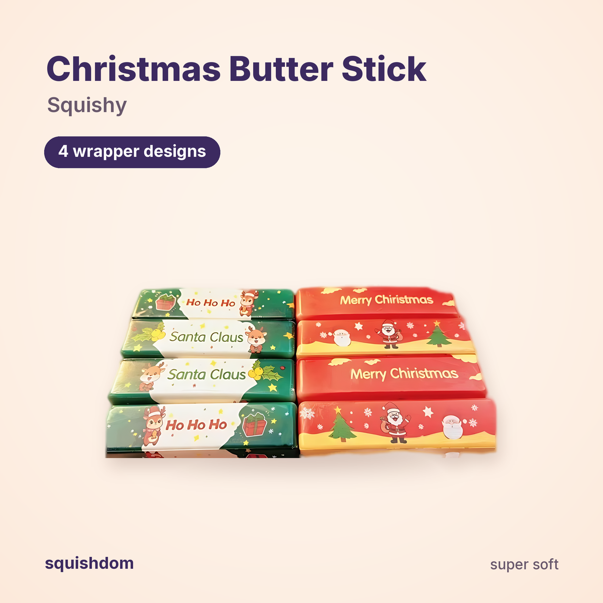Christmas Butter Stick Squishy by Squishdom