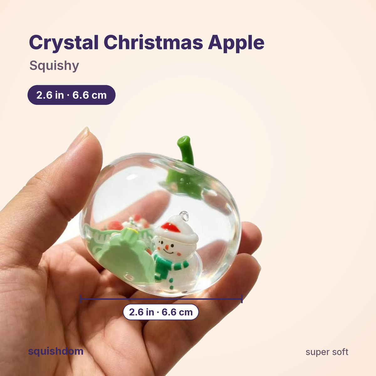 Crystal Christmas Apple Squishy by Squishdom