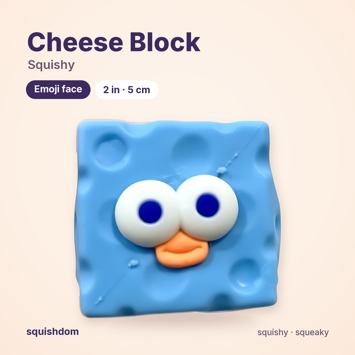Cheese Block Squishy by Squishdom