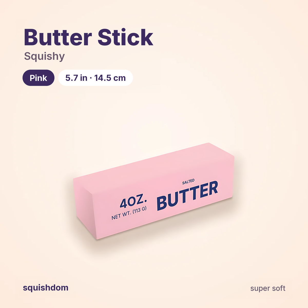 Butter Stick Squishy Pink by Squishdom
