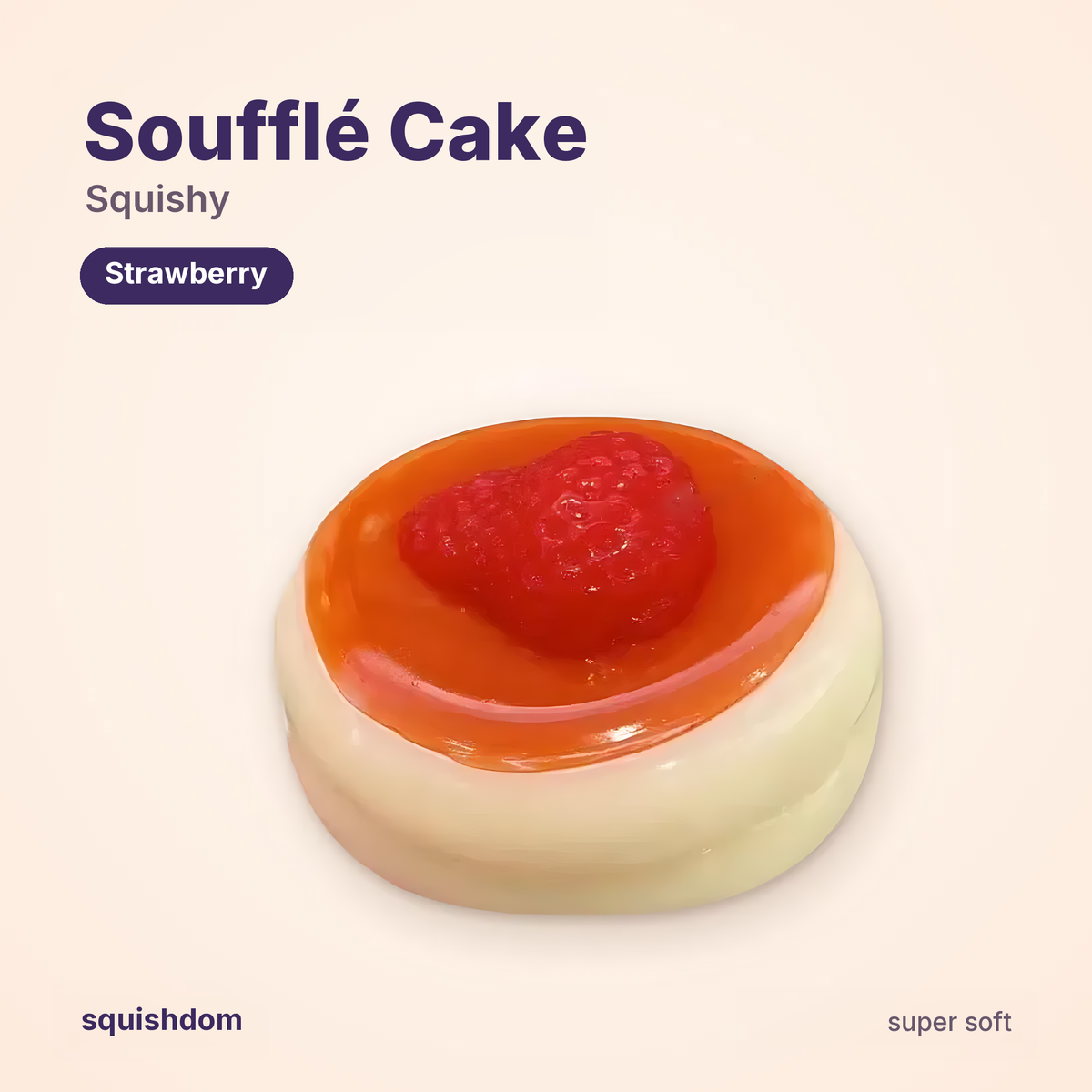 Soufflé Cake Squishy Strawberry by Squishdom