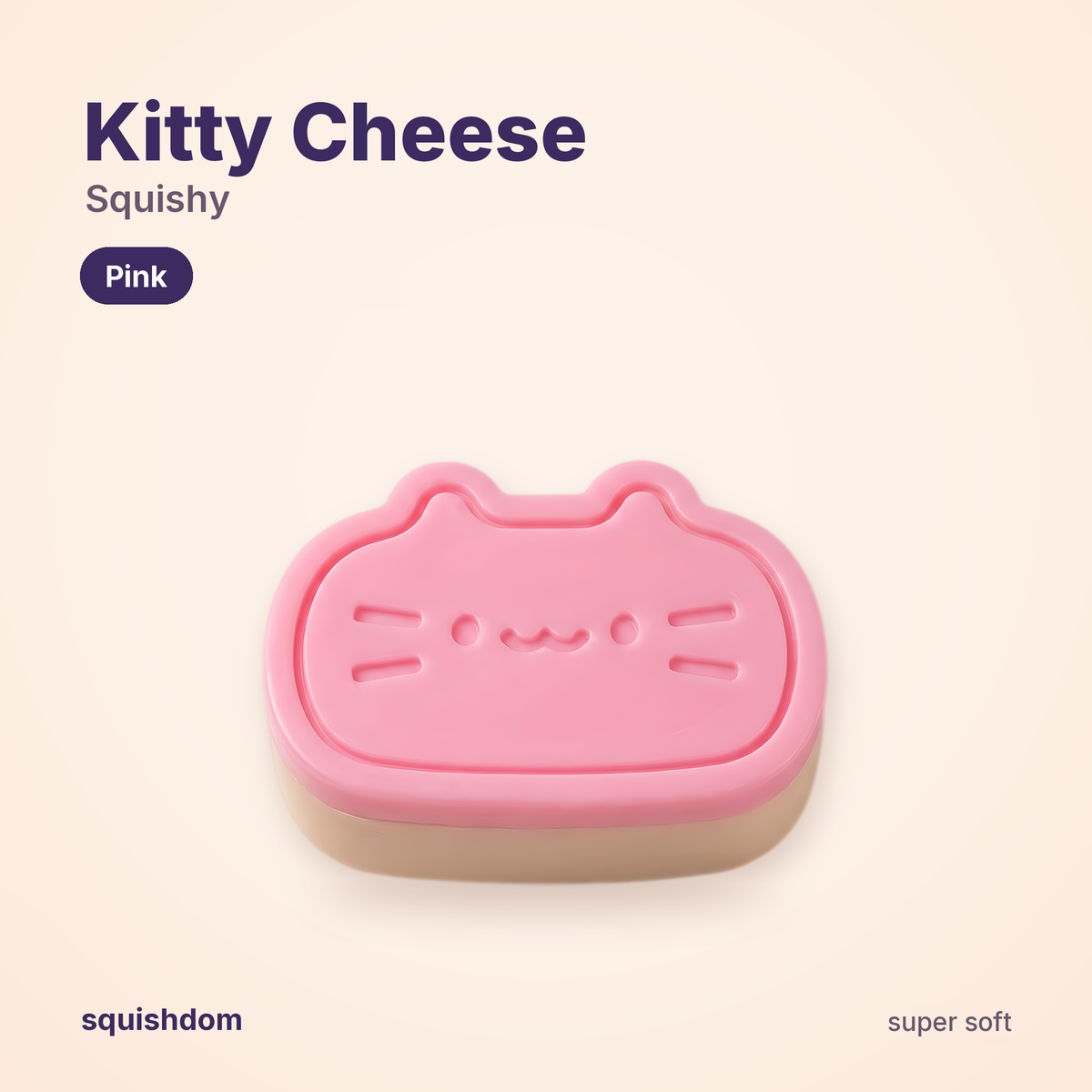 Kitty Cheese Squishy Pink by Squishdom