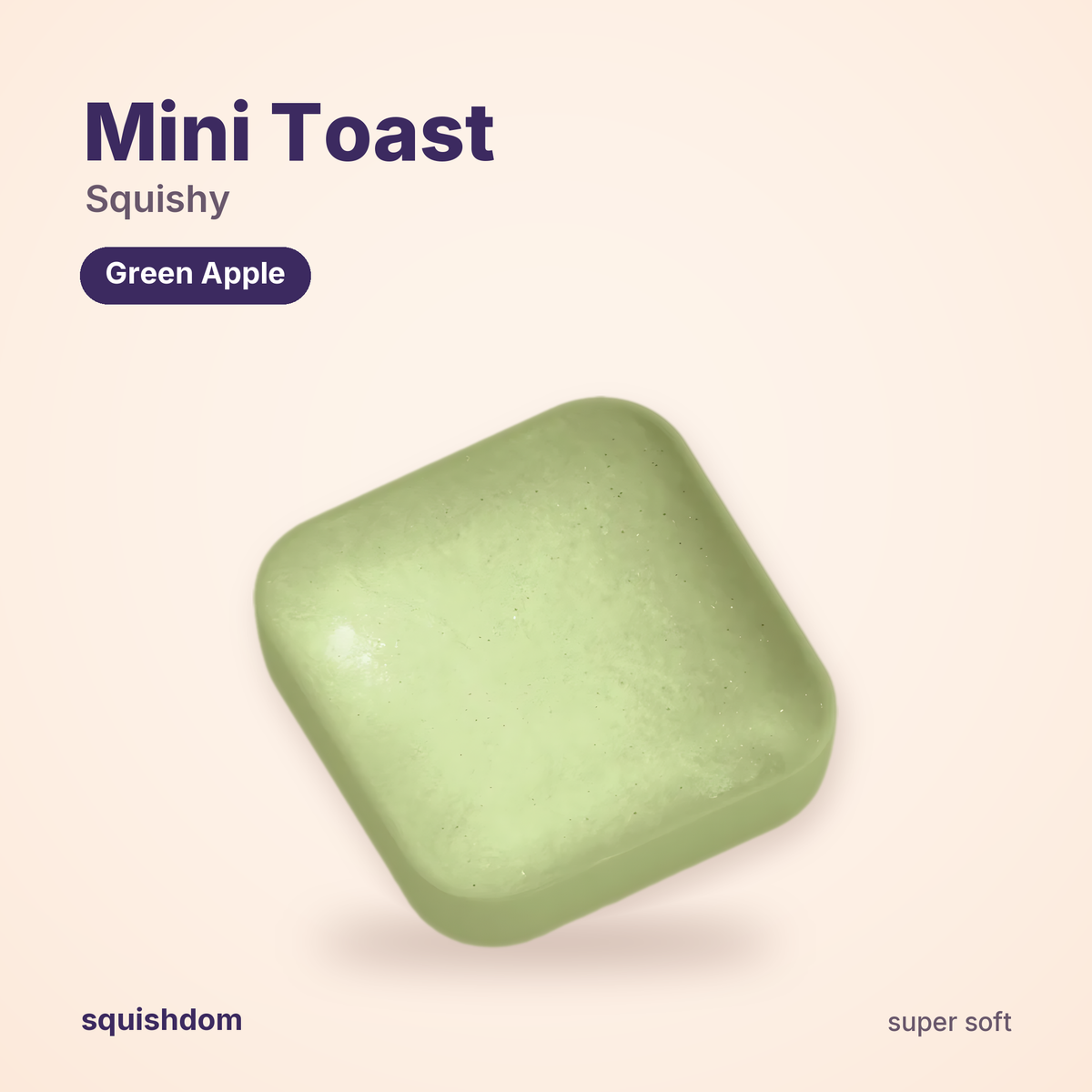 Mini Toast Squishy Green Apple by Squishdom