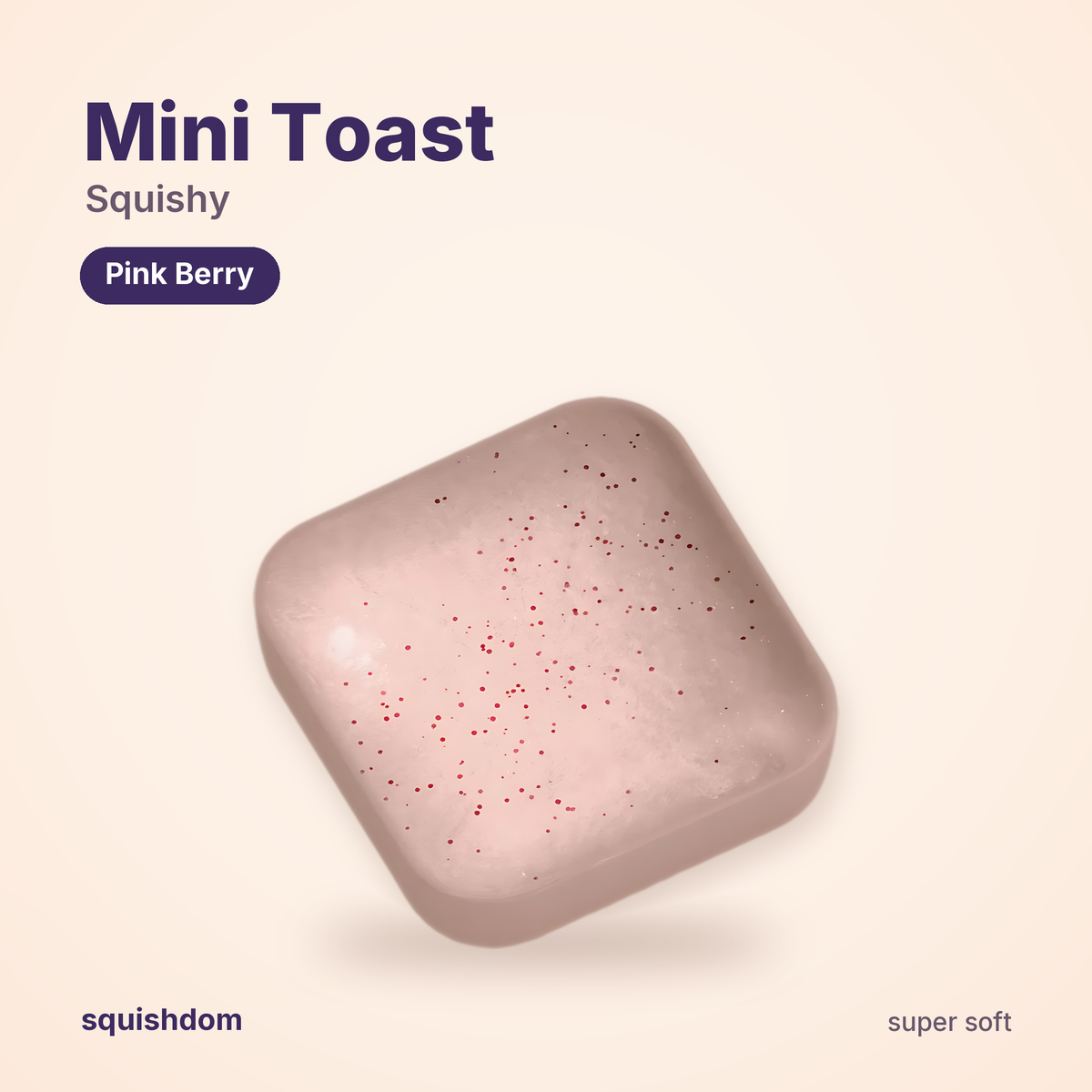Mini Toast Squishy Pink Berry by Squishdom