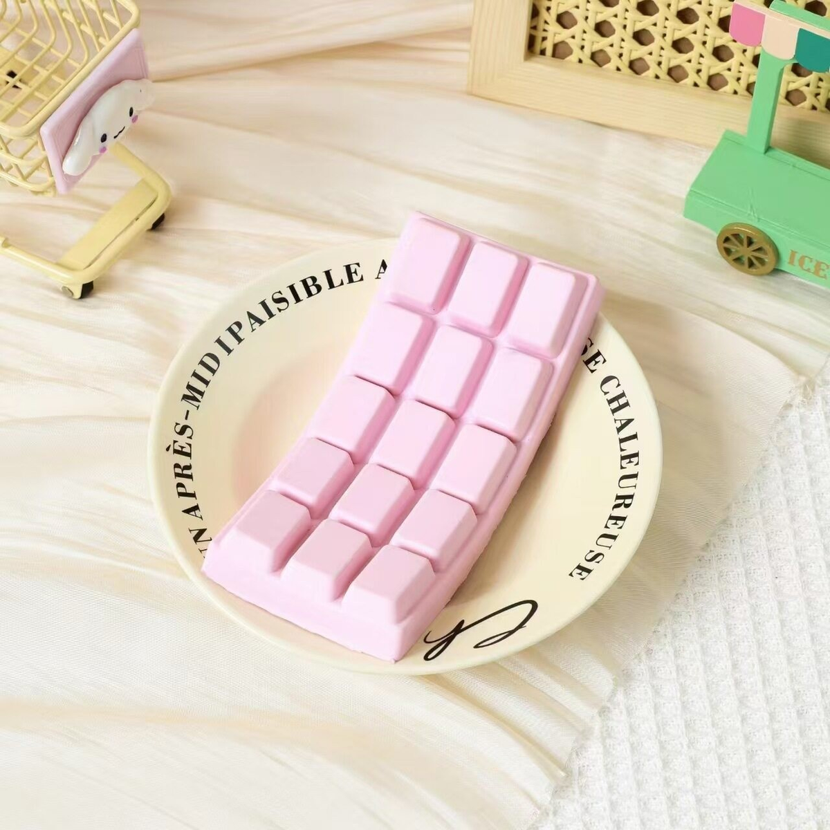 Chocolate Bar Squishy photo · Strawberry · by Squishdom